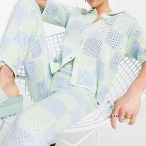 asos design openstitch checkerboard set